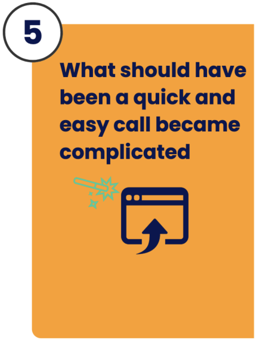 customer service complaints 5: What should have been a quick and easy call became complicated